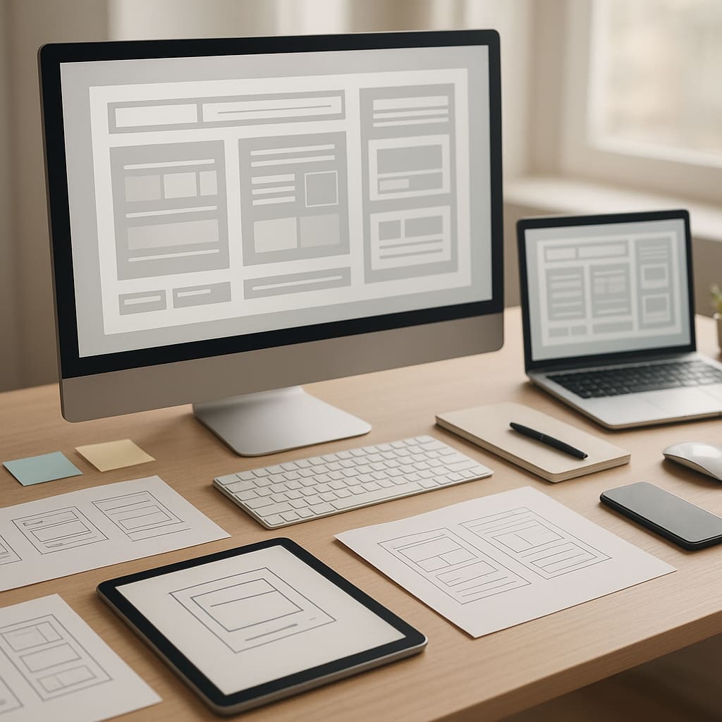 UI UX Design mit Komponenten und Grid